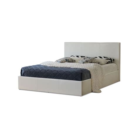 prada double bed assembly|Istyle Prada Double Bed Frame Pu Leather White .